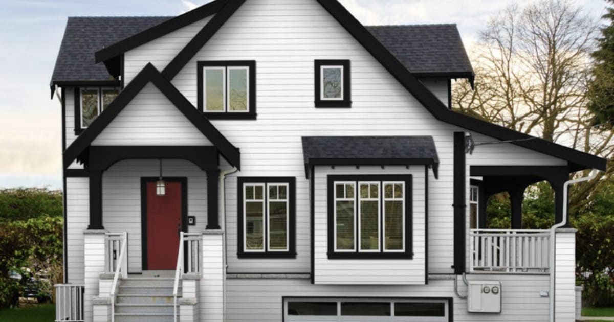 Small White House with Black Trim The Perfect Modern Aesthetic